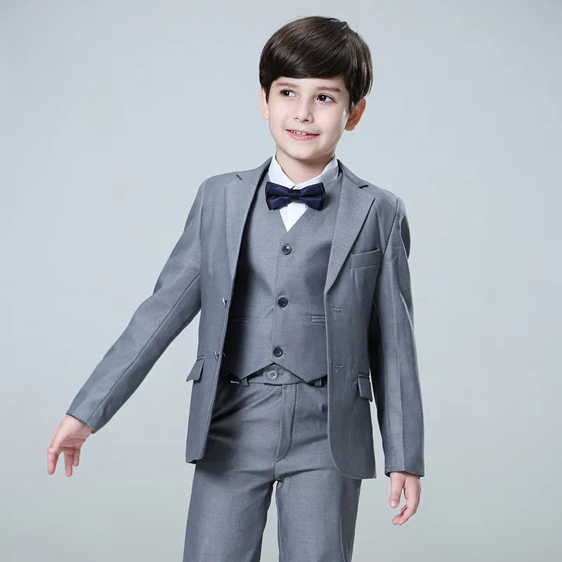 Classic light grey suit set – Bamboo Children's Wear